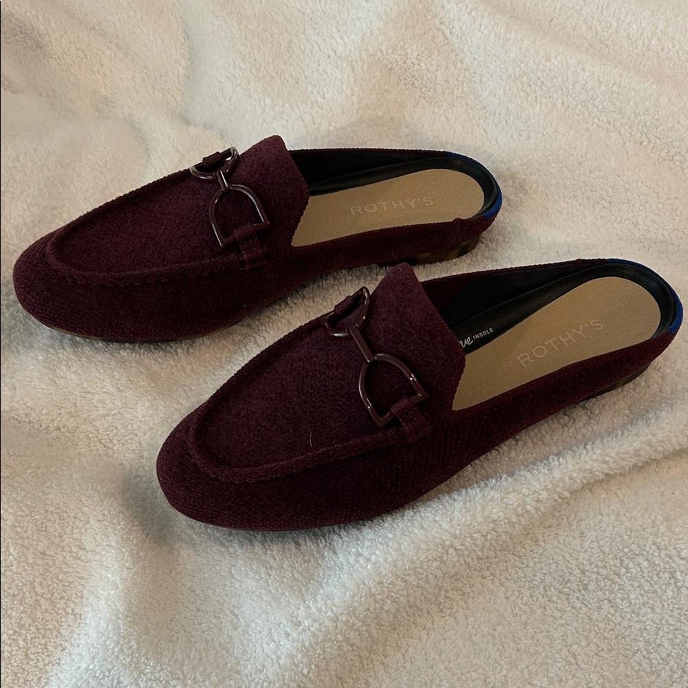 EUC - Rothy's - The Loafer Mule - Burgundy - Size 6